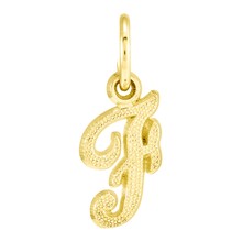 10k Yellow Gold Initial F Charm hide-image