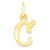 10k Yellow Gold Initial C Charm hide-image