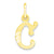 Initial C Charm in 10k Yellow Gold