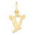 10k Yellow Gold Initial V Charm hide-image