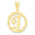 Initial T Charm in 10k Yellow Gold