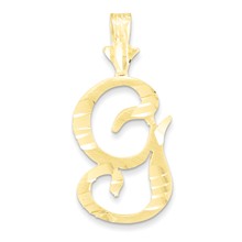 10k Yellow Gold Initial G Charm hide-image