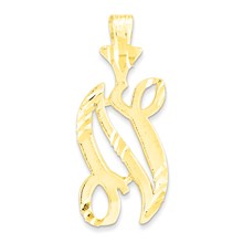 10k Yellow Gold Initial N Charm hide-image