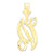 10k Yellow Gold Initial N Charm hide-image