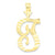 10k Yellow Gold Initial T Charm hide-image