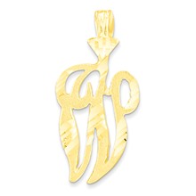 10k Yellow Gold Initial W Charm hide-image