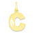 Initial C Charm in 10k Yellow Gold