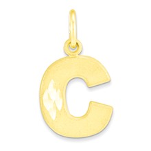 10k Yellow Gold Initial C Charm hide-image