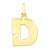 Initial D Charm in 10k Yellow Gold