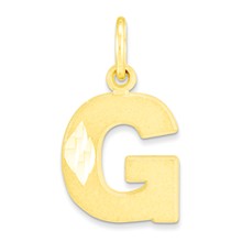 10k Yellow Gold Initial G Charm hide-image