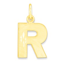 10k Yellow Gold Initial R Charm hide-image