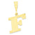 10k Yellow Gold Initial F Charm hide-image