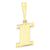 Initial I Charm in 10k Yellow Gold