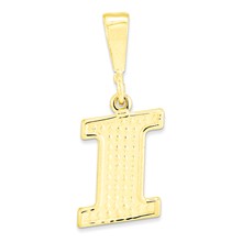 10k Yellow Gold Initial I Charm hide-image