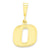 Initial O Charm in 10k Yellow Gold