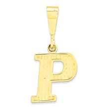 10k Yellow Gold Initial P Charm hide-image