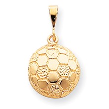 10k Yellow Gold SOCCER BALL Charm hide-image