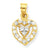 10k Gold CZ Double Heart Charm hide-image