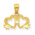 10k Yellow Gold Double Heart Charm hide-image