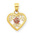 10k Gold Two-tone Small Heart Charm hide-image