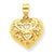 10k Yellow Gold Diamond-Cut Heart Charm hide-image