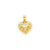 Diamond-Cut Heart Charm in 10k Yellow Gold