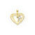 Heart w/Cross Charm in 10k Yellow Gold