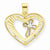 10k Yellow Gold & Rhodium Heart w/Cross Charm hide-image