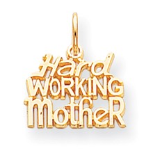 10k Yellow Gold Hardworking Mother Charm hide-image