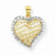 10k Yellow Gold & Rhodium Heart Charm hide-image