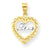 10k Yellow Gold & Rhodium Love Heart Charm hide-image