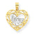 10k Yellow Gold & Rhodium Mom Heart Charm hide-image