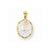 10k Gold Two-tone Sweet 15 Oval pendant, Delightful Pendants for Necklace