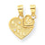 10k Yellow Gold Big Sis, Lil Sis Break-apart Heart Charm hide-image