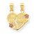 10k Gold Two-tone Best Friends Break-apart Heart Charm hide-image