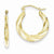 10k Yellow Gold Fancy Small Hoop Earrings