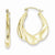 10k Yellow Gold Satin Hollow Fancy Earrings