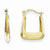 10k Yellow Gold Hollow Squared Hollow Hoop Earrings