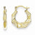 10k Yellow Gold Scalloped Textured Hollow Hoop Earrings