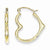 10k Yellow Gold Hollow Heart Shape Hollow Hoop Earrings