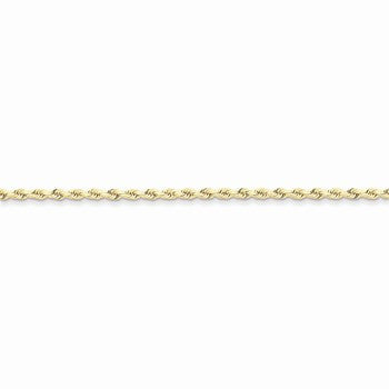 10K Yellow Gold Handmade Diamond-Cut Rope Chain