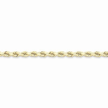 10K Yellow Gold Handmade Diamond-Cut Rope Chain