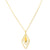 10K Yellow Gold Marquise Swiss Cut Pendant with Center with Gold Filled R Pendant, 18 inch