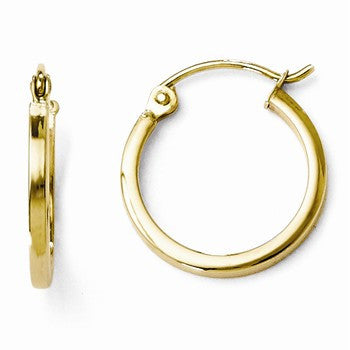 10k Yellow Gold Polished Hinged Hoop Earrings