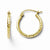 10k Yellow Gold Diamond-cut Hinged Hoop Earrings