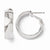 10k White Gold Polished Hoop Earrings