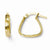 10k Yellow Gold Polished & Textured Hinged Hoop Earrings