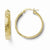 10k Yellow Gold Polished & Textured Hinged Hoop Earrings