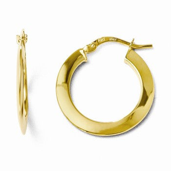 10k Yellow Gold Polished Hinged Hoop Earrings