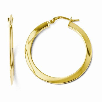 10k Yellow Gold Polished Hinged Hoop Earrings